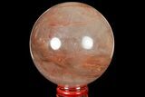 2.95" Polished Hematoid (Harlequin) Quartz Sphere - Madagascar - #121619-1